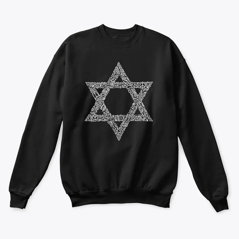 	Star of David Crewneck- Black